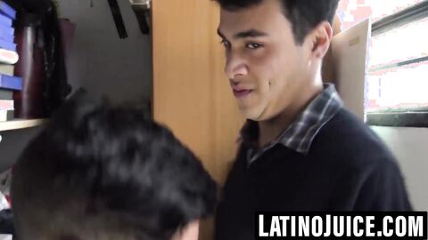 Two straight Latinos paid to fuck bareback