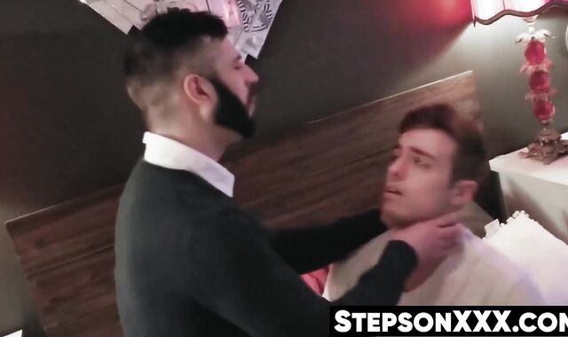 Twink swallows and rides stepdadâs throbbing cock