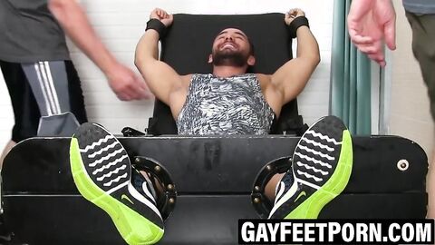 Two dominant men tickled Bruno Bernalâs brawny form