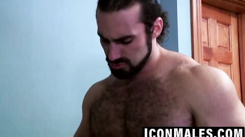 Ty slides his cock into Dirk's tight ass with slow thrusts