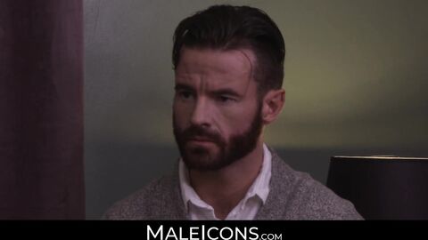 MaleIcons.com - Gay hunk Hans Berlin's passionate interracial ass pounding