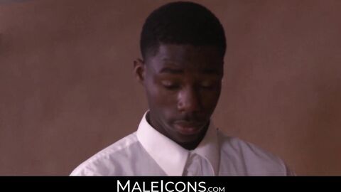 MaleIcons.com - Gay hunk Hans Berlin's passionate interracial ass pounding