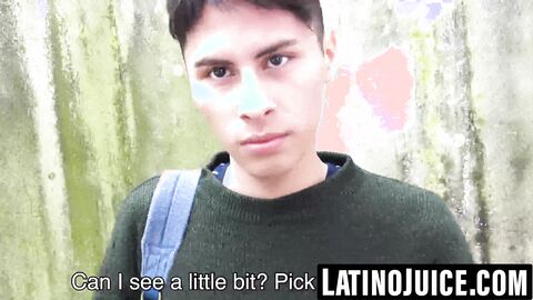 Latin straighty takes huge bare cock POV
