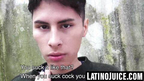 Latin straighty takes huge bare cock POV