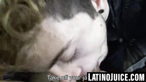 Handsome Latino deepthroats before rough anal