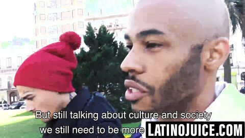 Inked Latino dominates straight black stud raw