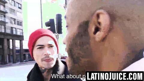 Inked Latino dominates straight black stud raw