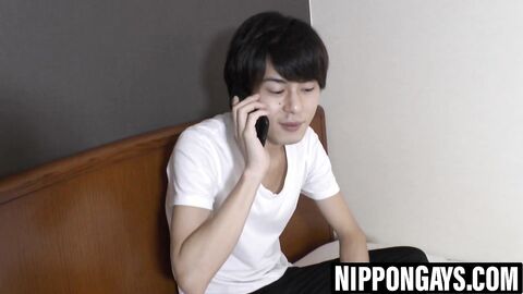 Japanese twinks' dicks throb hard during mutual playtime