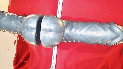 Chastity Prostate Milking with Huge Dildo for Intense Orgasm