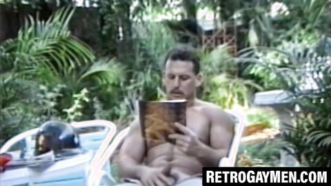 Three cocksucking homos barebacked by retro muscle hunks