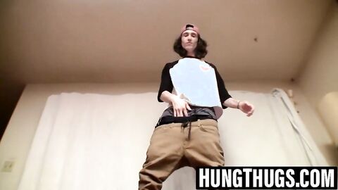 Straight Sean Johansen wanks big straight dick slowly