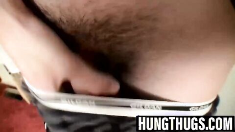 Straight Sean Johansen wanks big straight dick slowly