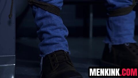 Brock Kniles bj Christian WIldes cock through glory hole then BDSM