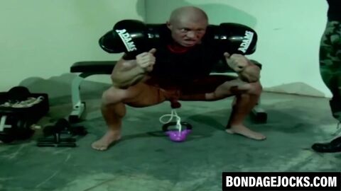 Wildcats fan lifting weights in a naughty workout