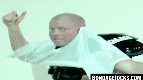 Blond jock pissing himself before football practice