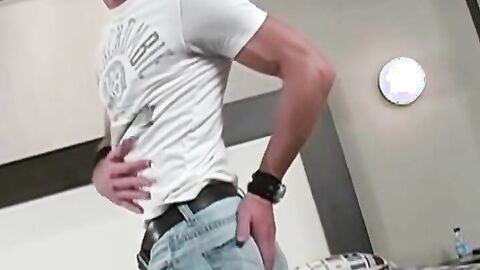 MaskXXX.com - Tattooed masked stud's big hard dick wanking session