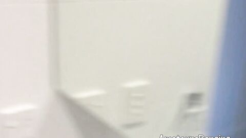 Real amateur jock films his solo masturbation in bathroom