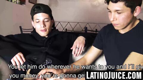 Straight Latino rides thick cock with curious passion