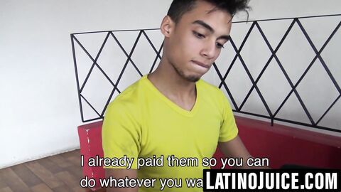 Straight Latino spitroasted by two hung tops