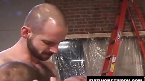 Taurus double fists Sean Harris' eager hungry asshole