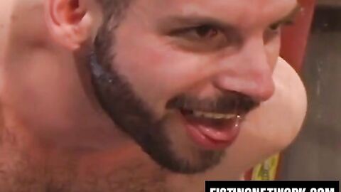 Taurus double fists Sean Harris' eager hungry asshole