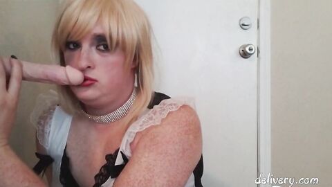 Sissy Plays with Sex Toy