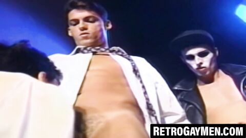 Handsome classic gay sucks cock then takes it anally