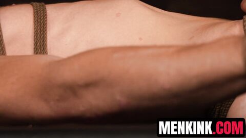 Bound Theo Diesel taken down by Ray Diesels big enormous penis