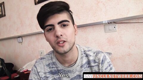 SayUncleNetwork.com - Handsome Latino takes raw cock in ass deep till dineros