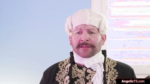 Butlers come suck our royal tgirl cocks