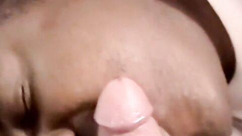 JoeSchmoeXXX.com - Mature black gay enjoys young balls and warm cum in mouth