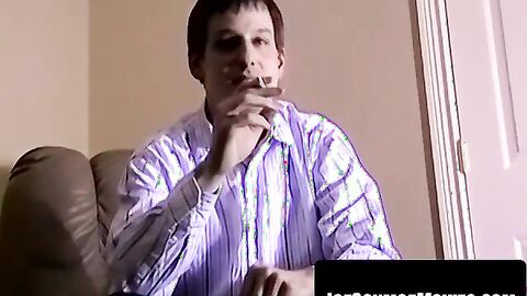 Twink Blaze fists throbbing dick to eruption in empty house