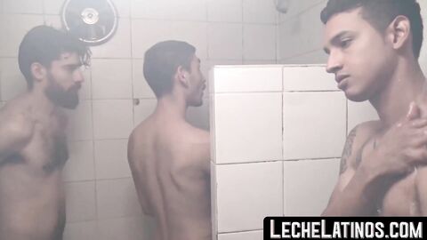 LecheLatinos.com - Straight Latino guy ravaged by tattooed jocks in a wild, raw three