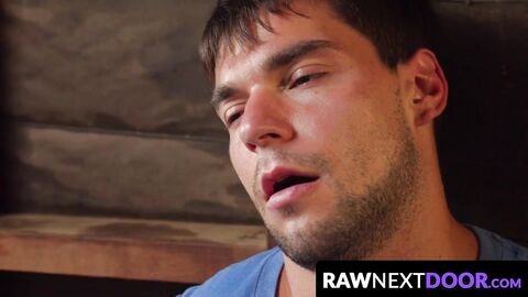 RawNextDoor.com - Muscular Aspen and Elliot Finn bareback and suck each other's dicks