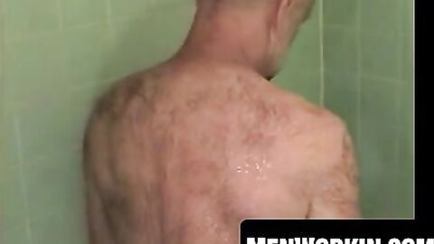 He jerks his giant cock like a total fucking pro