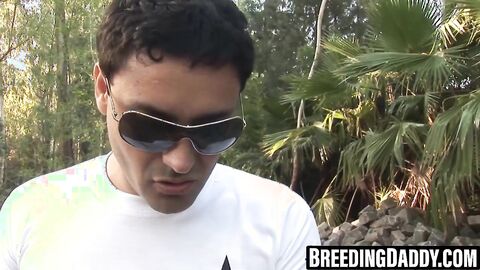 Big dick daddy pounds his tight twink bareback