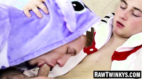 RawTwinkys.com - Onsie twinks blowjob leads to raw doggystyle