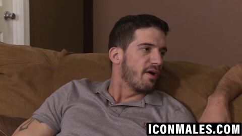 Damon Andros gulps down every drop of his stepson's cum