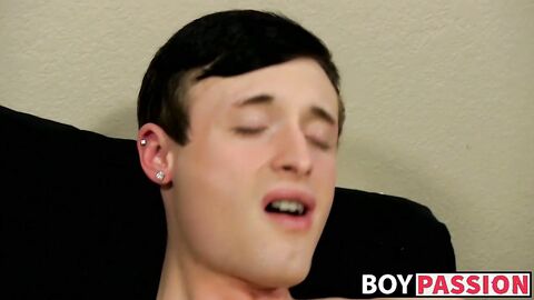 Stunning lad shoves a toy inside of his horny slutty asshole