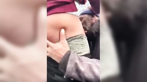 Older Black Man Sucks My Cock Outdoors for Cash