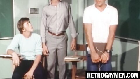 Vintage studs fuck raw until erupting with hot cum