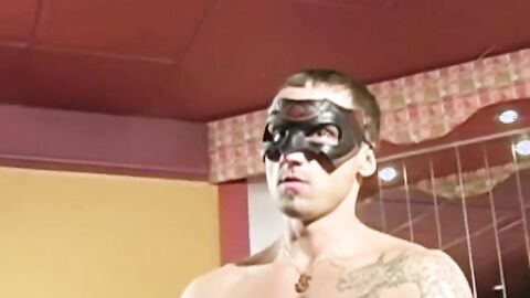 MaskXXX.com - Mysterious gay Frank T receives anal dildo during wank off