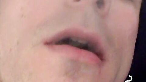 Chainsmoking twink chilling and cock stroking on his bed