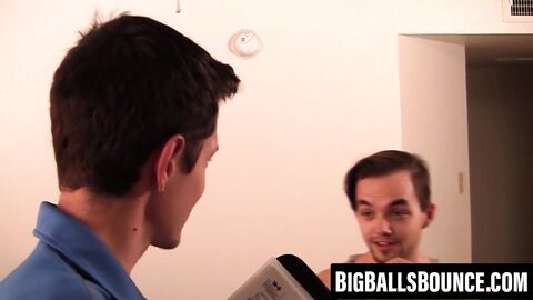 Young stud gets his cock sucked hard by kinky deviant