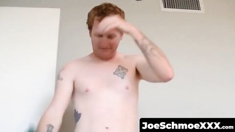 JoeSchmoeXXX.com - Ginger amateur fingers tight hole while stroking small cock