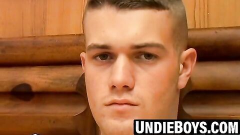 Straight guy Bryce tasting cum for the first time