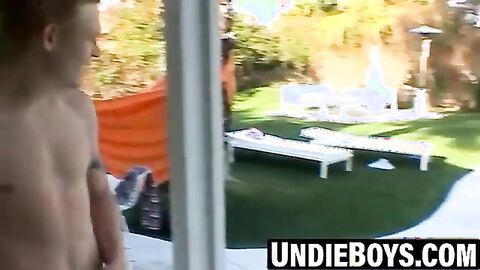 Jeremiah sucking Mike and Zacks cocks with hunger