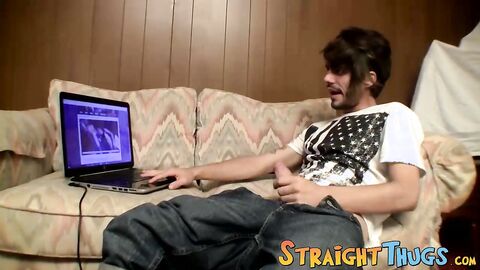 Fit Devin rewards himself after a long day playing guitar