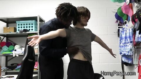 Throating and riding mall cops big black dick