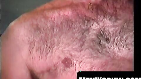 Fugly old man works his hairy manhood roughly
